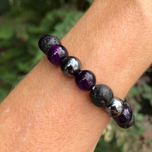 Crystals Gemstones Aromatherapy Bracelet Purple