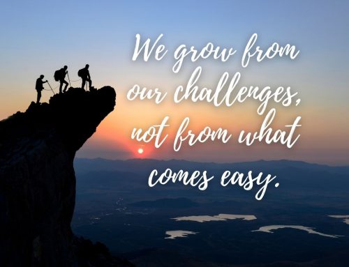 We grow from our challenges