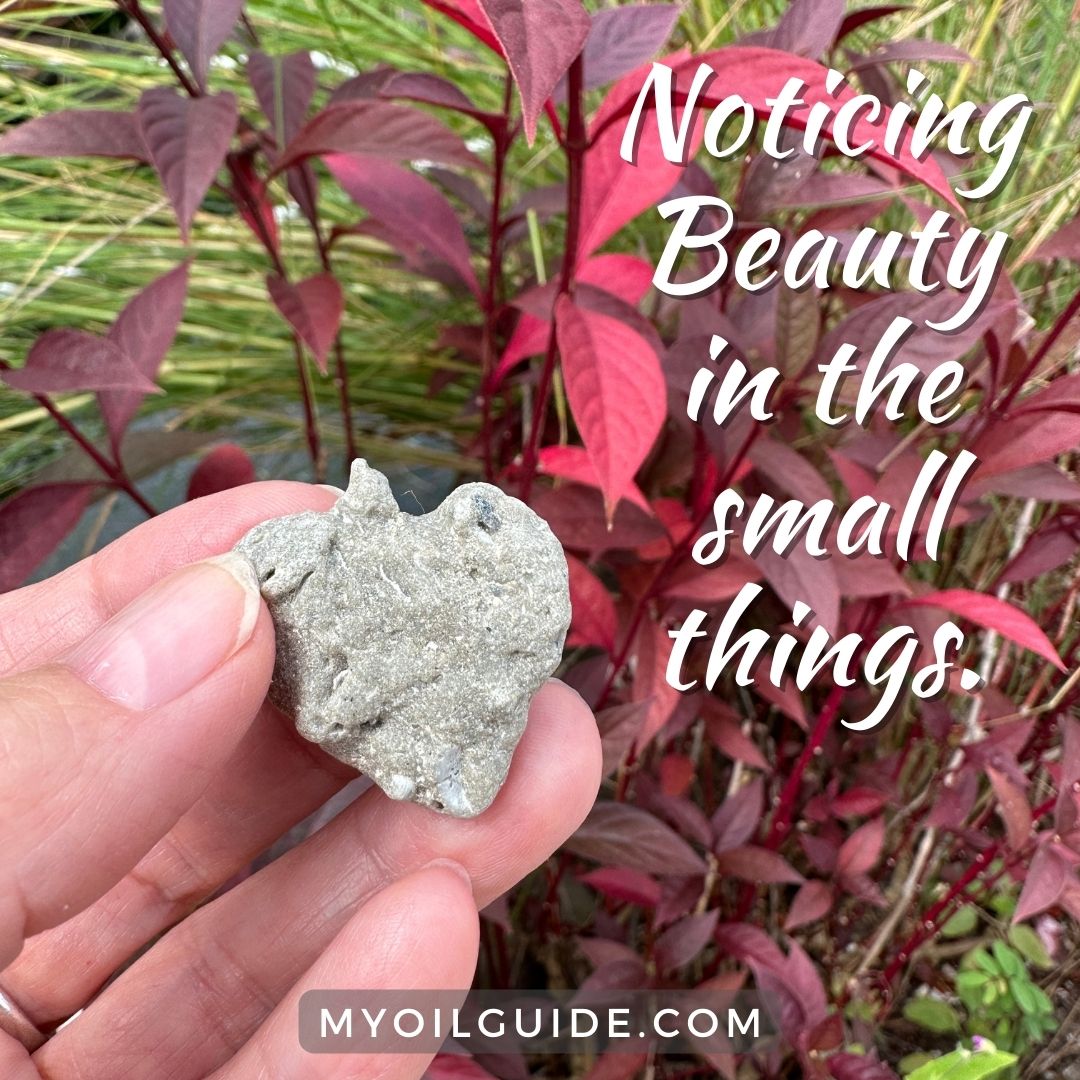 notice the small things - use essential oils to help